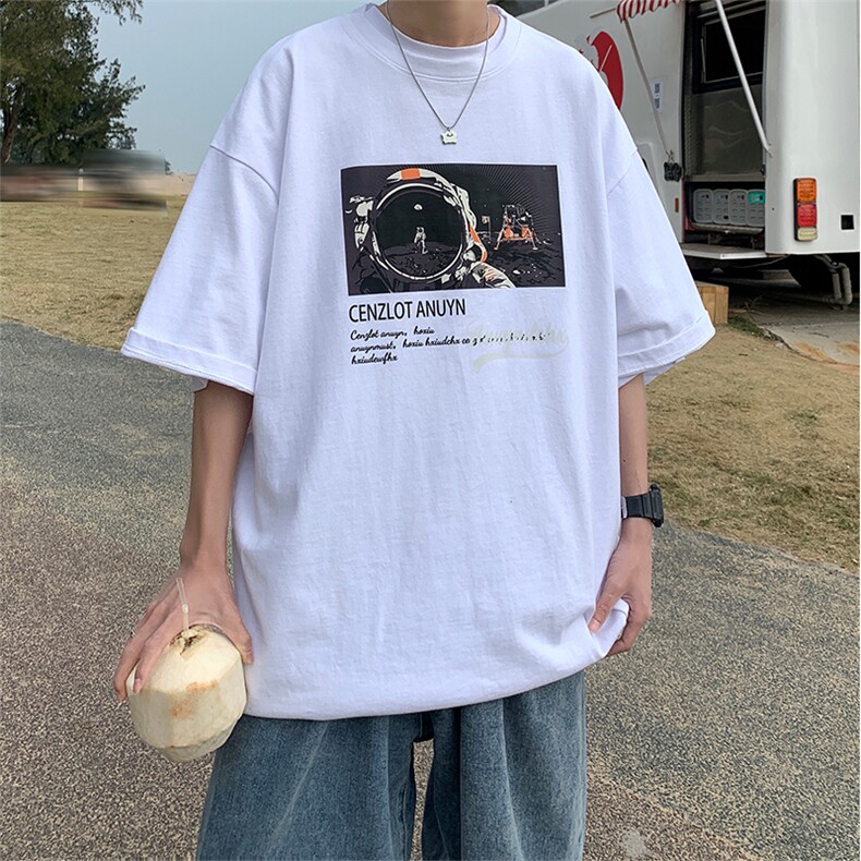 印花短袖T恤男夏季潮牌潮流ins宽松情侣上衣服新款半袖TX172-p25图片