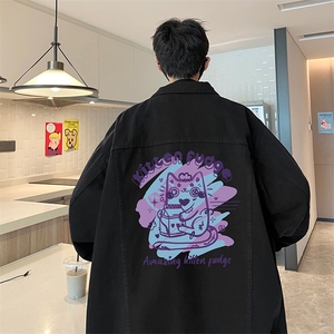 牛仔夹克男大码牛仔外套男茄克 NJ77317-P60加绒款-P75图片