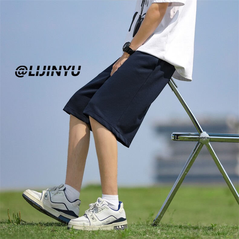 简约宽松休闲时尚短裤直筒百搭垂顺运动短裤TP51：12：29.9,男装休闲裤,星座718-1