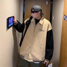 男夹克青少年春秋呢子拼接撞色外套夹克W141P60,男装夹克,星座1116-2