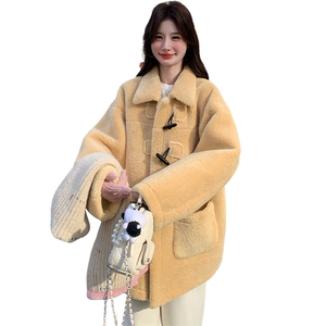 皮毛一体冬季加厚外套女2024冬新款上衣高端宽松小香风韩系羊羔毛图片