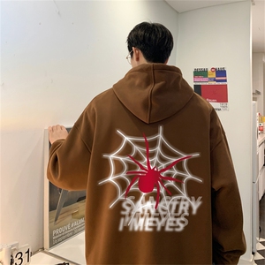 抖音品质 23/秋季320G华棉男士连帽大码印花卫衣WYH3252-P45控68图片