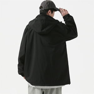新款连帽冲锋衣夹克男山港风潮流宽松休闲外套A238-JK2305-P68图片