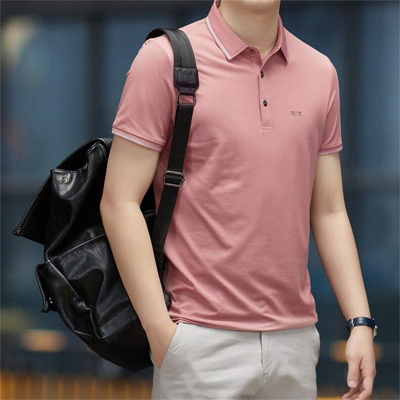 polo衫中年商务休闲男装夏季新款男士短袖T恤半袖翻领宽松上衣服,男装Polo衫,电商B212（原钱塘6029）