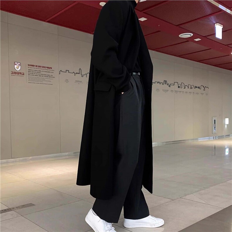 超长款秋冬超长款男士呢大衣韩版潮流加厚风衣DY0012特P110,男装风衣,星座1004（原星座815-3）