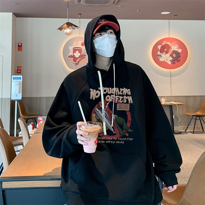 已注册港风重磅华棉得物抖音直播高品质宽松休闲连帽卫衣W5009P40,男装卫衣,电商C408(原B339-1)