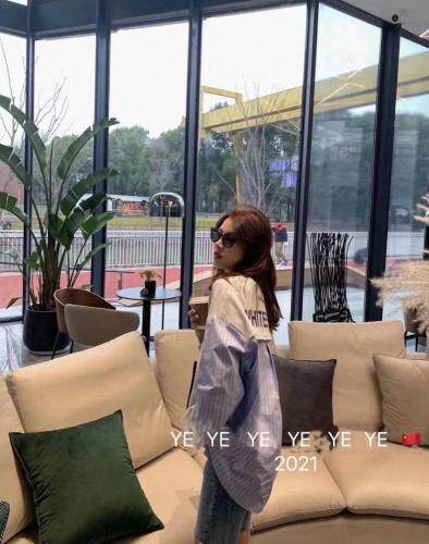 Simple.简希2021春季新款时尚卫衣拼接元素假两件，女装卫衣/绒衫，simple简希