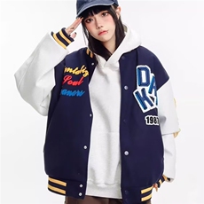 美式复古刺绣字母棒球服女2026春秋季新款潮牌外套夹克上衣时尚，男装夹克，星座715-4