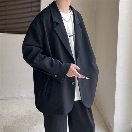 2024春季小西装西服外套男ins上衣英伦单西宽松休闲A071-X06-P85，男装西服，电商A071