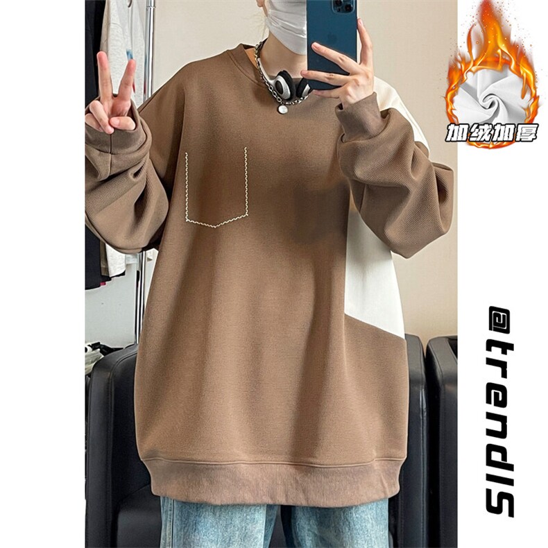 2024HW24653加绒女模自拍真超绒圆领卫衣M-5XHW24905-特P40,男装卫衣,电商A022