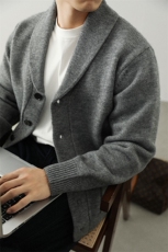 老钱青果领毛衣外套男秋冬季加厚针织开衫2025新款男士绅士毛线衣，男装针织衫/毛衣，星座914