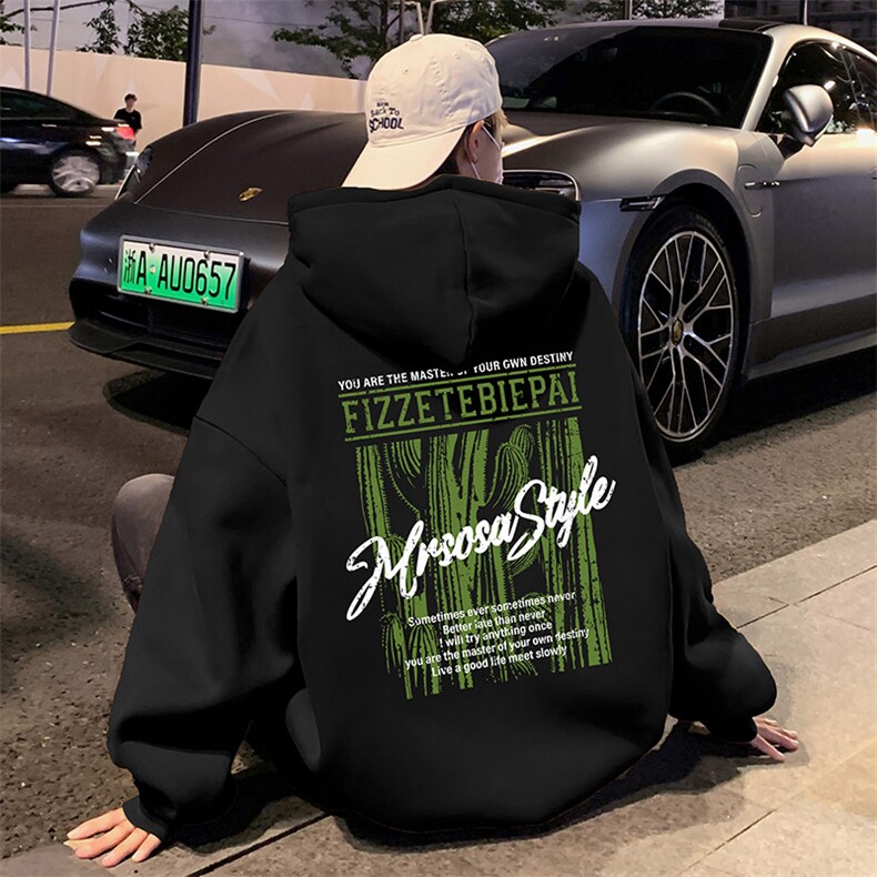 CM091P60新品重磅纯棉连帽卫衣秋冬外套字母印花港风美式帽衫,男装卫衣,星座304A-1