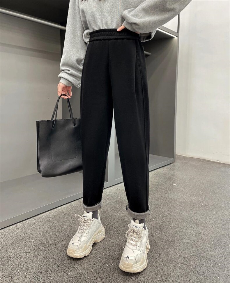 高品质含羊毛休闲裤，版型、质感棒，女装休闲裤，简 影