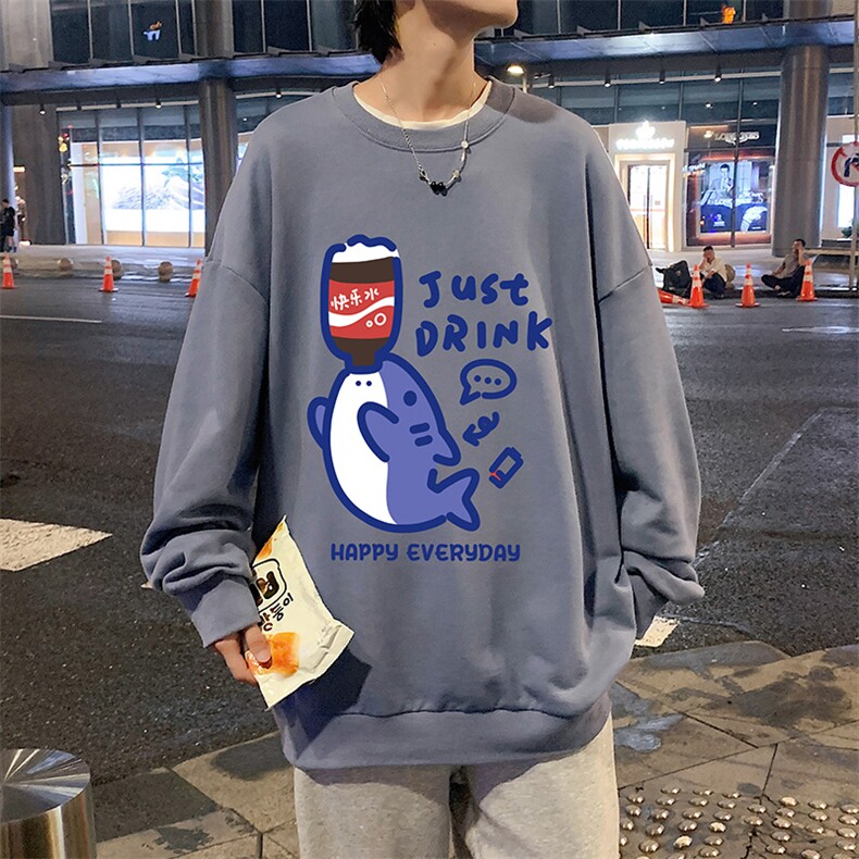 圆领卫衣男超大码胖子肥佬大号长袖t恤S6450-P28,男装卫衣,电商A040
