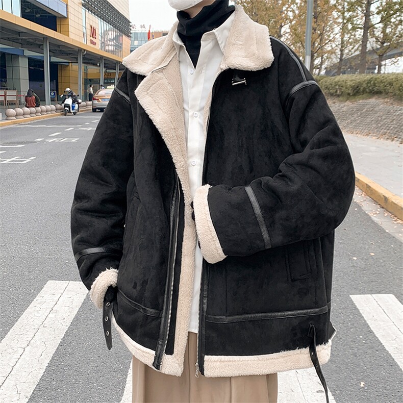 现货-港风2025冬装新款皮毛一体加厚保棉衣218-7-M102-P125-控158,男装棉衣,星座218-7