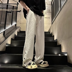直筒型直筒新款潮帅气男青春流行长裤运动裤时尚潮牌夏季休闲裤，男装休闲裤，星座516A