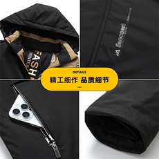 新款棉服外套男秋冬加绒加厚保暖中年棉衣上衣爸爸装958-P65，男装棉衣，星座1403A