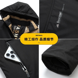 新款棉服外套男秋冬加绒加厚保暖中年棉衣上衣爸爸装958-P65图片