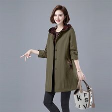2024冬棉衣中长款加厚加棉保暖棉服3502款连帽舒适百搭，女装棉衣/棉服，秋牧寒烟