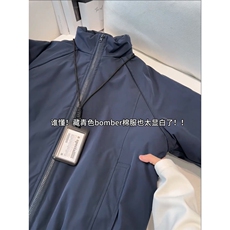 AA1822P70藏青色飞行员夹克棉服男秋冬立领美式工装外套，男装夹克，电商B323A