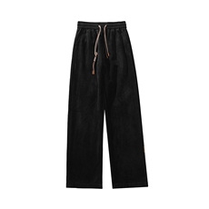 2026春季新款丝绒雕花面料直筒阔腿裤拖地长裤男K1131-P48控68，男装休闲裤，电商A001