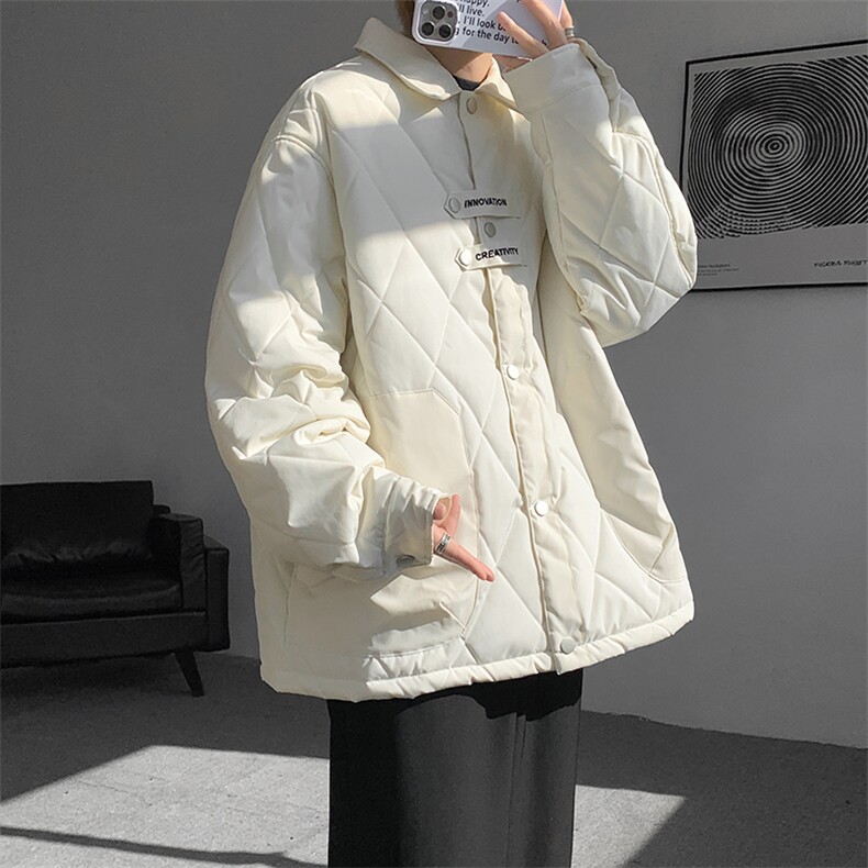 仓库现货MY1112-特批80 秋冬棉衣加厚夹克领加棉外套刺绣棉服加厚图片