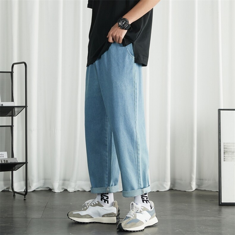 夏季薄款九分裤男潮流时尚休闲牛仔裤男A210-K6807-P45，男装牛仔裤，星座210-3