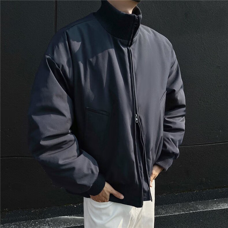 立领棒球棉服男士短宽廓形高级感冬季外套棉袄棉衣网图MY293-P88,男装棉衣,星座302B
