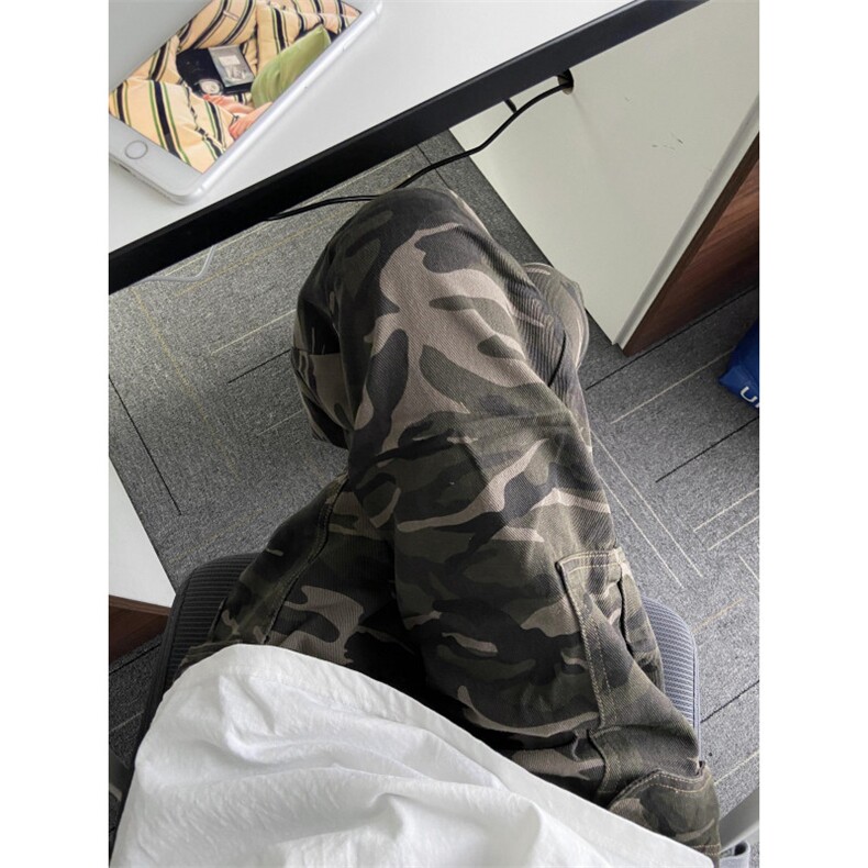女风复古迷彩百搭牛仔裤ZK0265-P50图片