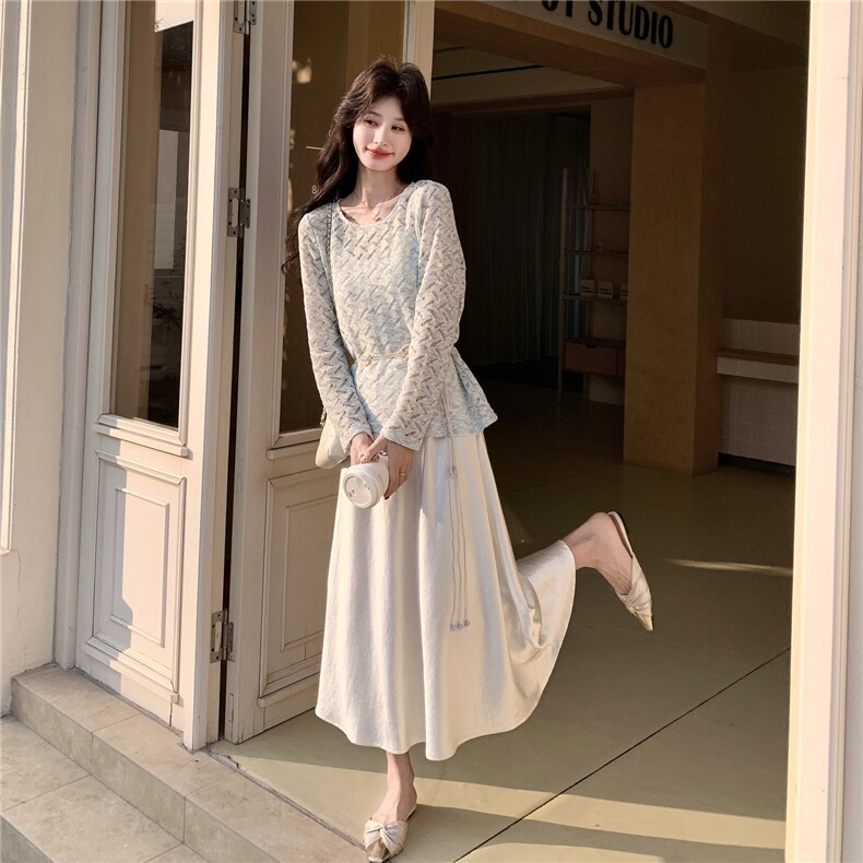 法式镂空罩衫吊带裙两件套女2026套装连衣裙2C227/6602/P155K248,女装套装/套裙,2C227