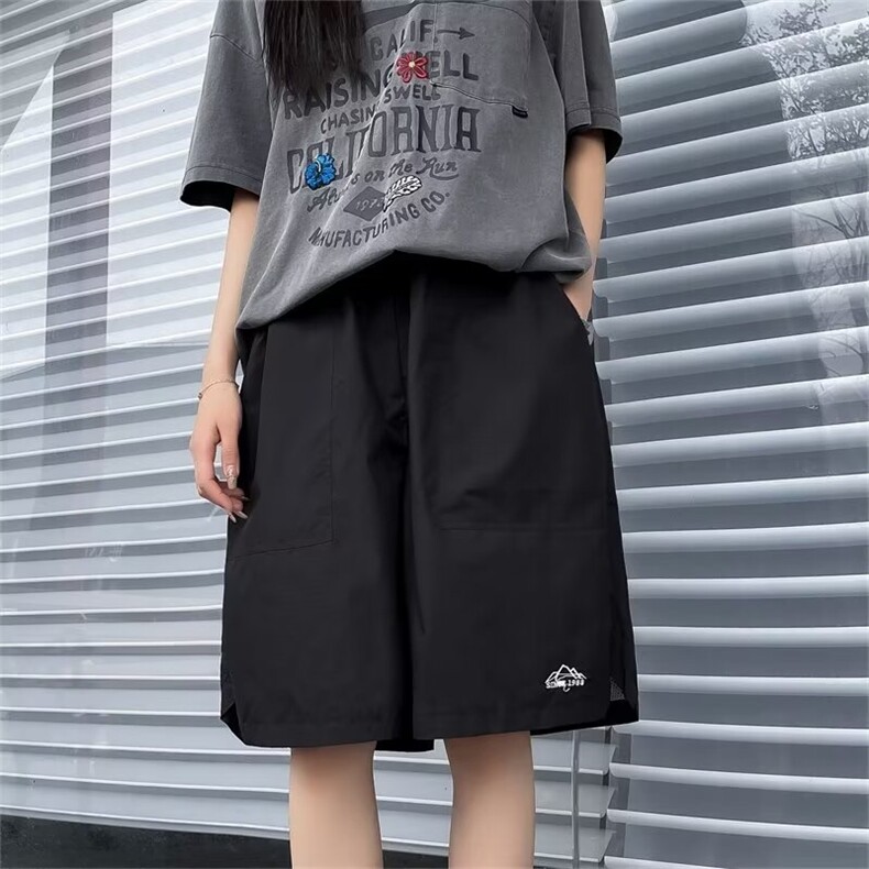 美式速干短裤夏季户外运动痞帅设宽松五分裤子1001-1-BK38-P35,男装牛仔裤,星座1001-1