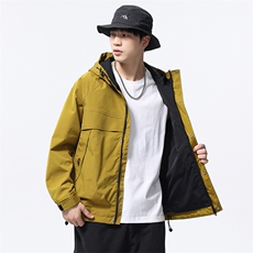新款秋季夹克外套男防风运动休闲时尚潮流连帽款F0920-P100控199，男装夹克，电商D215