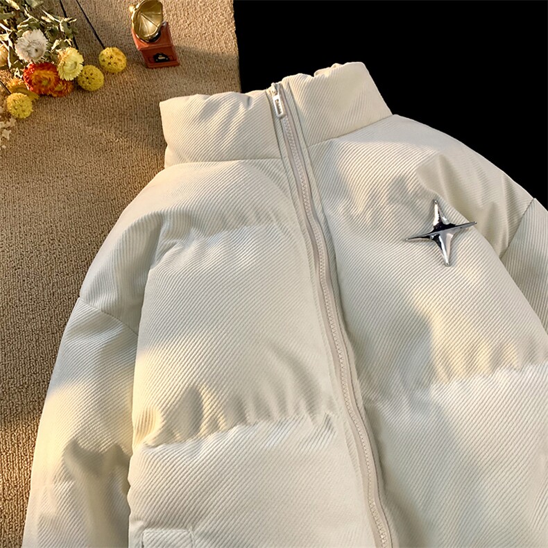 2025冬季新款灯芯绒棉衣星星贴标面包服A316-1-Y111P115控148,男装棉衣,星座906（原电商a316-1）