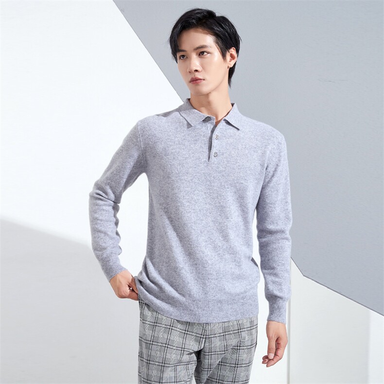 长袖纯色时尚都市套头翻领2024年秋季羊毛衫，男装羊毛衫，牧绒家园高端店