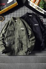 2021春秋季新日系网格风大码男潮牌工装夹克棒球领外套J961-P75，男装夹克，电商A001