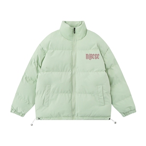 白底 23冬季时尚百搭立领印花情侣棉服外套MY62061P85控118图片