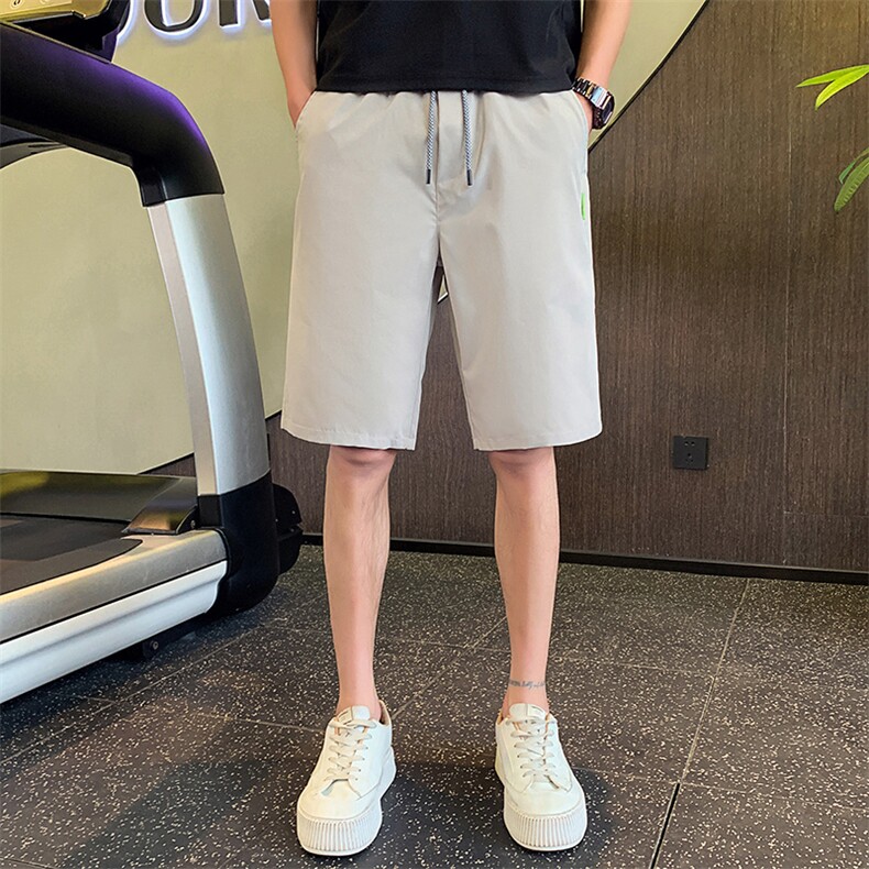 2024夏季新款休闲纯色松紧腰修身短裤五分裤男K202-p35控49,男装休闲裤,电商D303