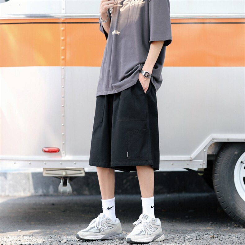 裤子男夏季日系工装直筒短裤宽松五分裤运动休闲裤潮DK01113-P33,男装休闲裤,星座308B-1