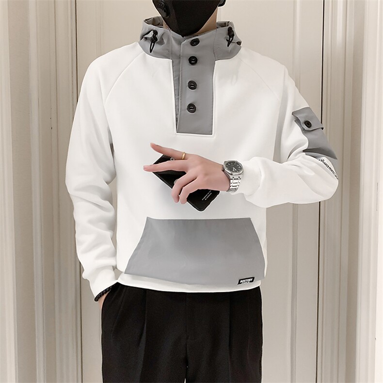 卫衣男2025新款秋季潮牌立领连帽春装上衣外套A313-1-6126-P88,女装短外套,电商A313-1