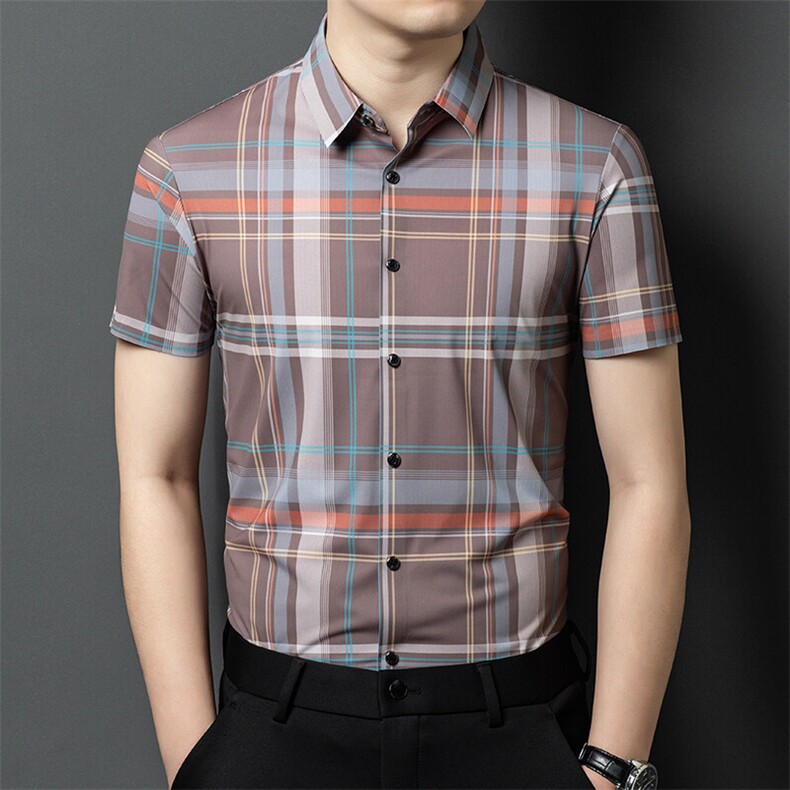 R-ZC1050夏季新款男士短袖衬衣百搭衬衫商务男装图片