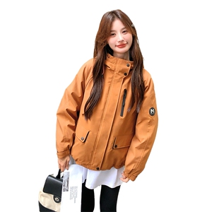 羽绒服女款冬季2025新款短款宽松连帽设计感冲锋外套图片