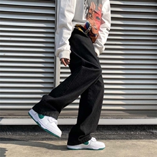 新款2023春上新运动风百搭长裤舒适休闲牛仔拖地裤K823-P35，男装休闲裤，星座718-1