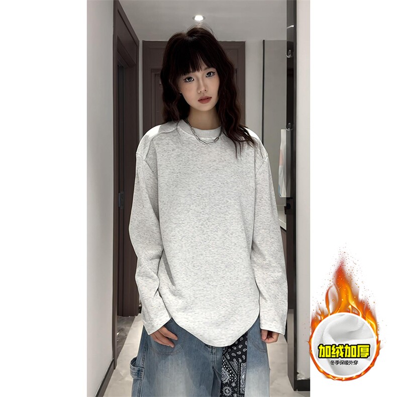 480G重磅加绒硬挺boxy男女秋冬美式高街结构拉链肩圆领卫衣厚外套,女装短外套,电商A486-1