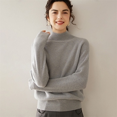 2025秋冬新款羊绒衫女100%纯山羊绒厚款高领保暖针织套衫宽松上衣，女装羊绒衫，绒知纯羊绒