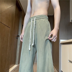 抖音品质夏季新款扎染纹理宽松休闲冰丝裤B315-K25684-特p30控58，男装休闲裤，电商B315