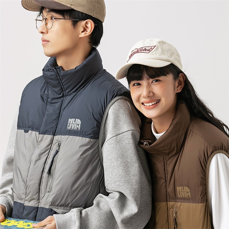 2026冬季新款男日系潮牌立领白鸭绒羽绒服马甲加厚外套YR26-F199,男装羽绒服,电商A101（原外27）