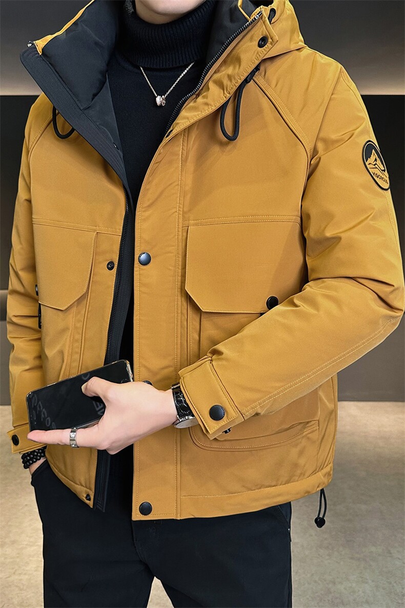 新标90鹅绒服2025年连帽机能潮流保暖羽绒服男YR6061-P270,男装羽绒服,电商D240-242
