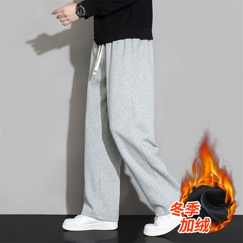秋冬加绒加厚男裤休闲宽松ins卫裤束脚裤K206加绒P48图片