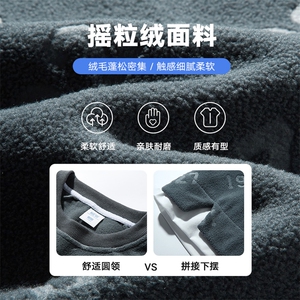 新款男百搭设计感圆领摇粒绒日系无影墙卫衣VE2014-P50控88图片