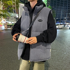 秋冬季港风灯芯绒棉衣马甲潮流宽松加厚保暖潮流棉服男BYM05P65，男装棉衣，电商A086
